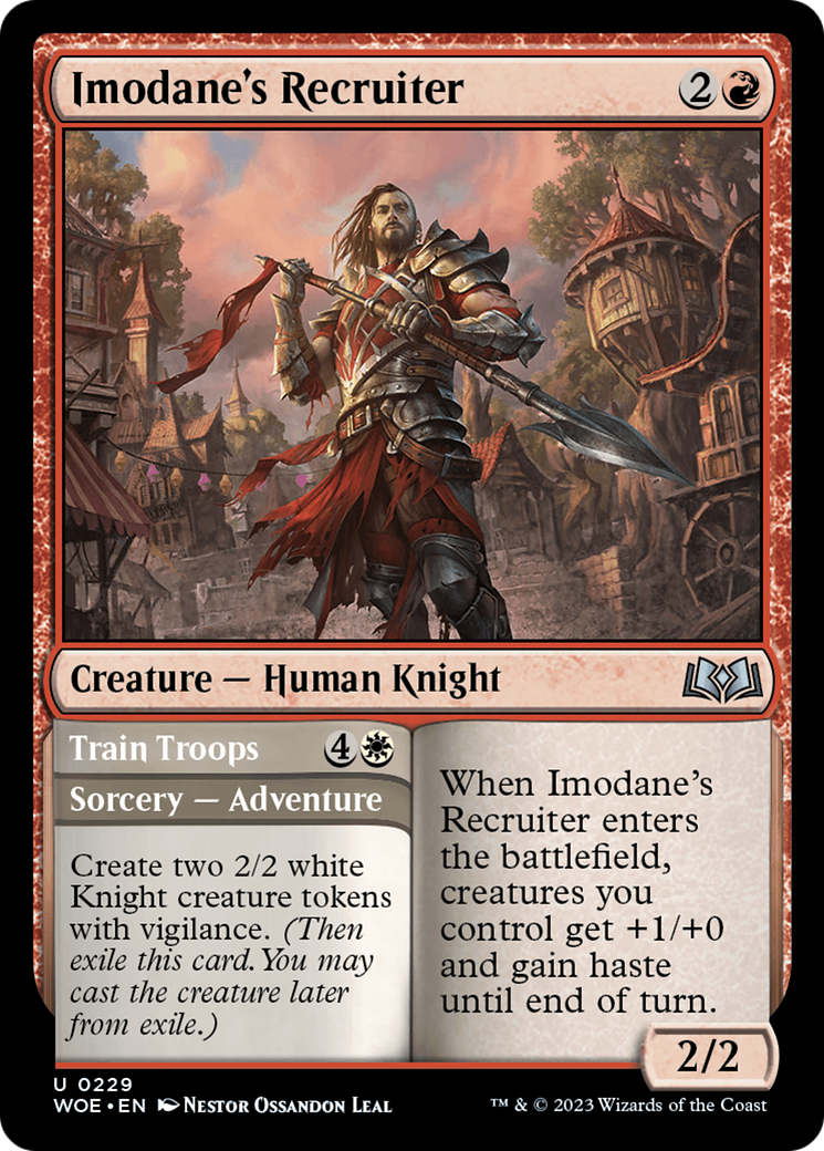 Imodane's Recruiter // Train Troops (WOE-229) - Wilds of Eldraine Foil