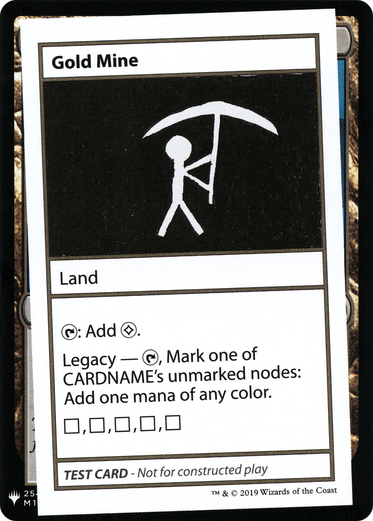 Gold Mine (CMB1-) - Mystery Booster Playtest Cards 2019