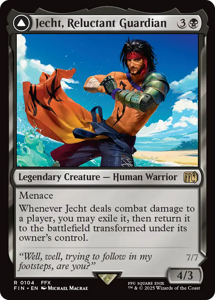 Jecht, Reluctant Guardian // Braska's Final Aeon (FIN-104) - FINAL FANTASY: (enchantment) Foil