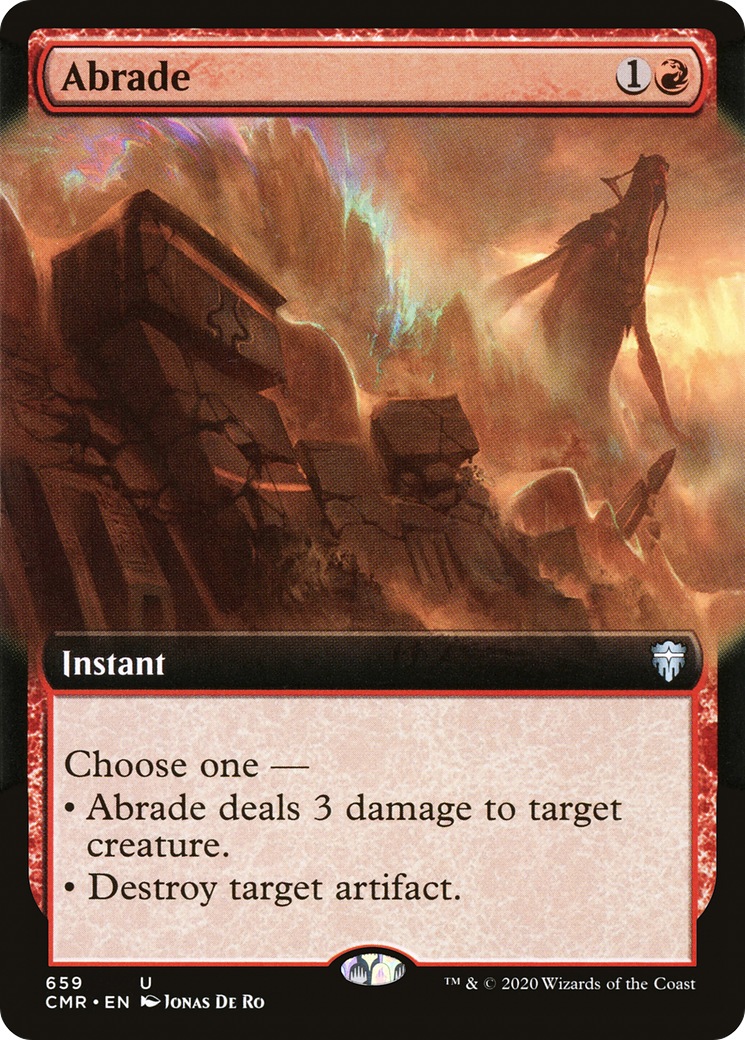 Abrade (Extended Art) (CMR-659) - Commander Legends: (Extended Art) Foil