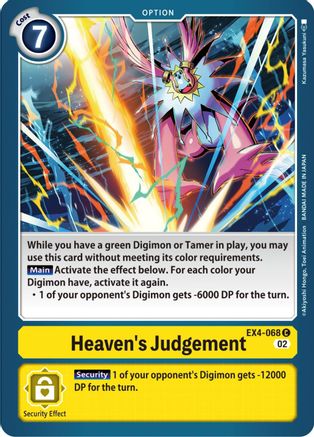 Heaven's Judgement (EX4-068) - Alternative Being Booster