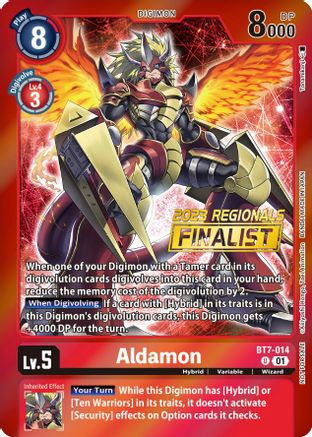 Aldamon (2023 Regionals Finalist) (BT7-014) - Next Adventure Foil