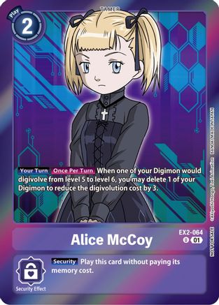 Alice McCoy (Event Pack 5) (EX2-064) - Digital Hazard Foil