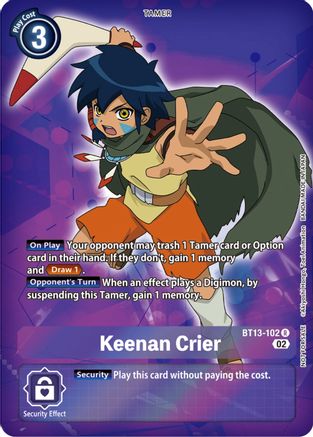 Keenan Crier (Box Topper) (BT13-102) - Versus Royal Knights Foil
