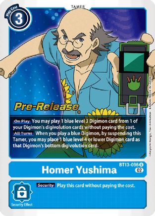 Homer Yushima (BT13-096) - Versus Royal Knights Pre-Release Cards Foil