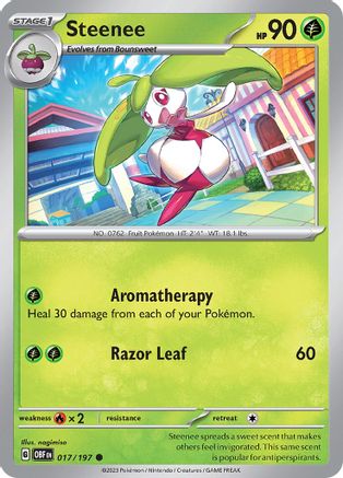 Steenee 017/197  SV03 Obsidian Flames - Common