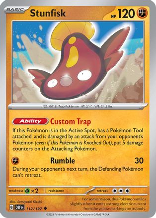 Stunfisk 112/197  SV03 Obsidian Flames - Uncommon