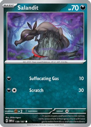 Salandit 139/197  SV03 Obsidian Flames - Common