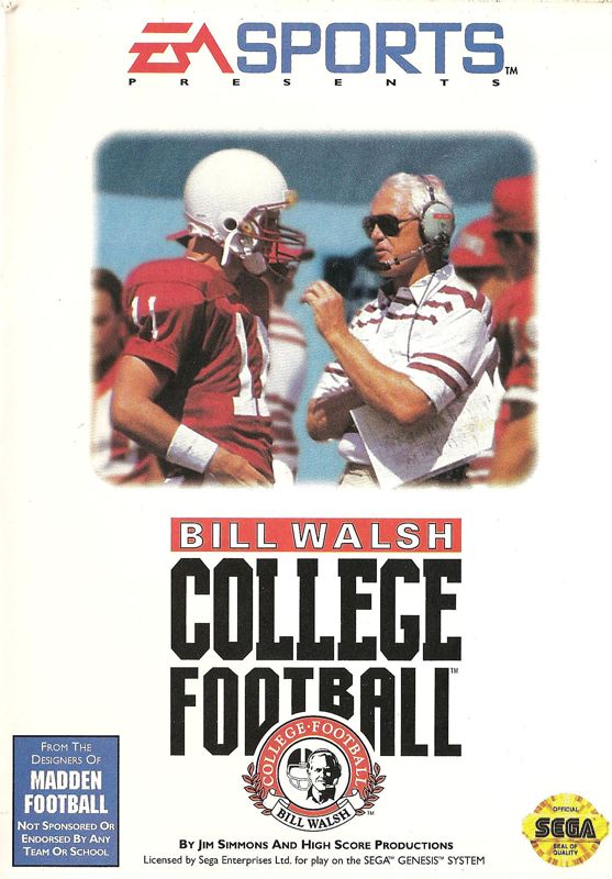 Bill Walsh College Football - Sega Genesis