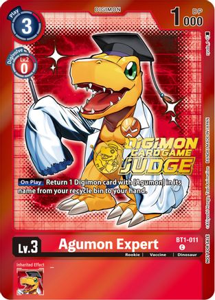 Agumon Expert - BT1-011 (Judge Pack 4) (BT1-011) - Release Special Booster 1.0 Foil
