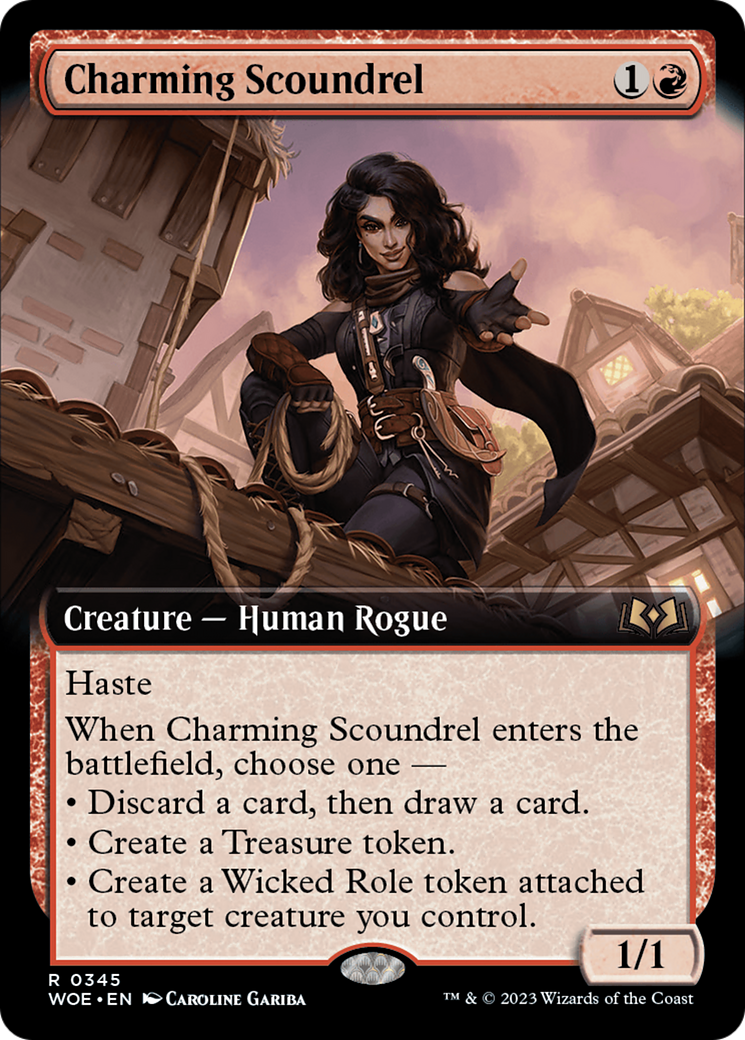 Charming Scoundrel (WOE-345) - Wilds of Eldraine: (Extended Art)