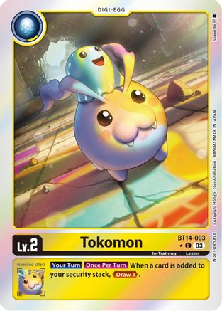 Tokomon (Blast Ace Box Promotion Pack) (BT14-003) - Blast Ace Foil