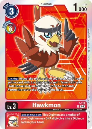 Hawkmon - P-119 (Tamer Party Pack -The Beginning- Ver. 2.0) (P-119) - Digimon Promotion Cards Foil