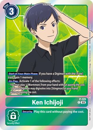 Ken Ichijoji - P-125 (Tamer Party Pack -The Beginning- Ver. 2.0) (P-125) - Digimon Promotion Cards Foil