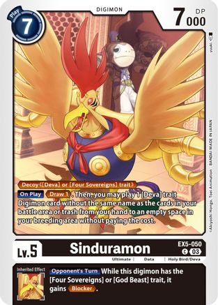 Sinduramon (EX5-050) - Animal Colosseum