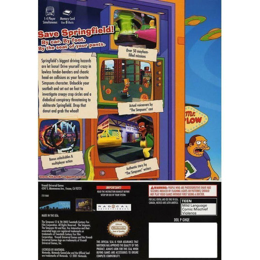 The Simpsons: Hit & Run - Nintendo GameCube
