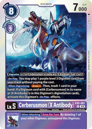 Cerberusmon (X Antibody) (EX5-061) - Animal Colosseum Foil