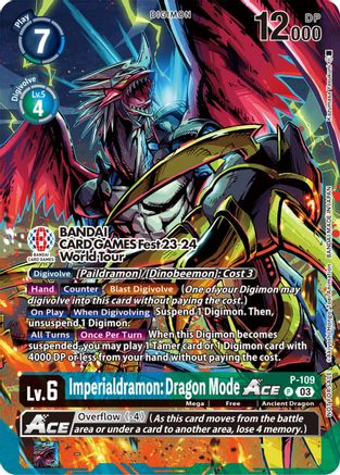 Imperialdramon: Dragon Mode ACE - P-109 (BANDAI Card Games Fest 23-24 World Tour) (P-109) - Digimon Promotion Cards