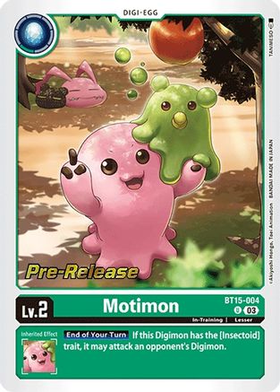 Motimon (BT15-004) - Exceed Apocalypse Pre-Release Cards Foil
