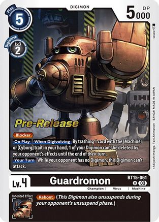 Guardromon (BT15-061) - Exceed Apocalypse Pre-Release Cards Foil