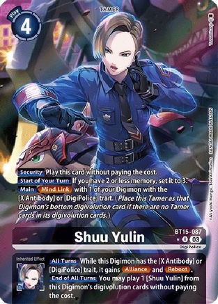 Shuu Yulin (Alternate Art) (BT15-087) - Exceed Apocalypse Foil