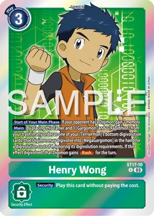 Henry Wong (ST17-10) - Starter Deck 17: Double Typhoon Advanced Deck Set Foil