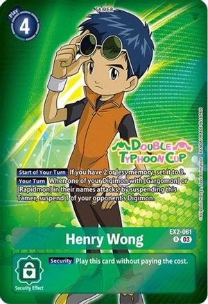 Henry Wong (Reprint) (EX2-061) - Starter Deck 17: Double Typhoon Advanced Deck Set Pre-Release Cards Foil