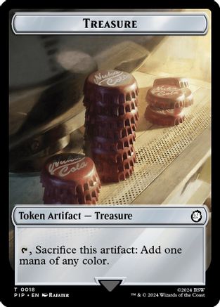Treasure (0018) // Zombie Mutant Double-Sided Token (PIP-18 // 7) - Universes Beyond: Fallout Foil
