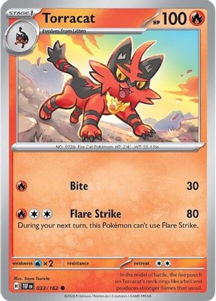 Torracat 033  - Reverse Holofoil SV05 Temporal Forces - Common