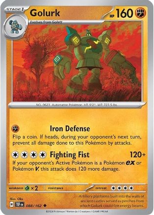 Golurk 088/162  - Reverse Holofoil SV05 Temporal Forces - Uncommon