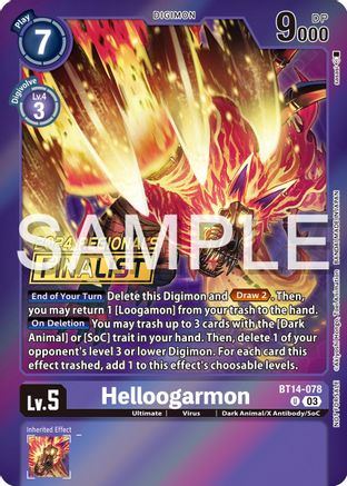 Helloogarmon (2024 Regionals Finalist) (BT14-078) - Blast Ace Foil