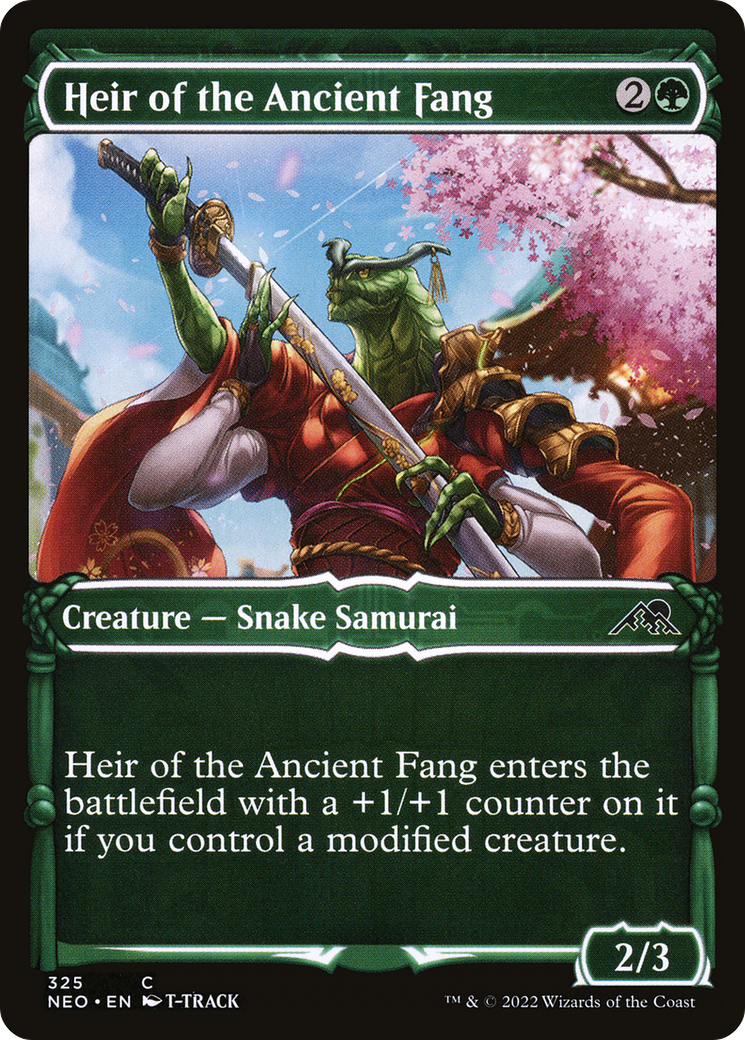 Heir of the Ancient Fang (Showcase) (NEO-325) - Kamigawa: Neon Dynasty: (Showcase) Foil