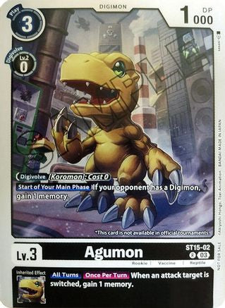 Agumon (Demo Deck Exclusive) (ST15-02) - Starter Deck 15: Dragon of Courage