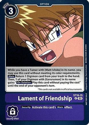 Lament of Friendship (Demo Deck Exclusive) (ST16-15) - Starter Deck 16: Wolf of Friendship