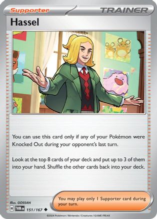 Hassel 151/167  - Reverse Holofoil SV06 Twilight Masquerade - Uncommon