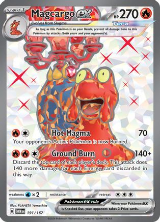 Magcargo ex 191/167  - Holofoil SV06 Twilight Masquerade - Ultra Rare