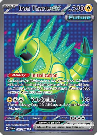 Iron Thorns ex 196/167  - Holofoil SV06 Twilight Masquerade - Ultra Rare