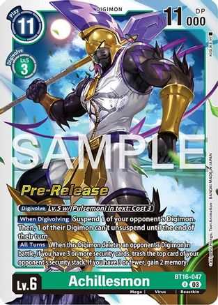 Achillesmon (BT16-047) - Beginning Observer Pre-Release Cards Foil