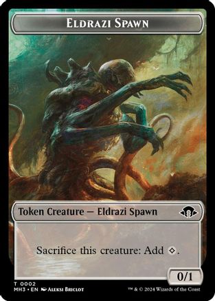 Eldrazi Spawn // Fanatic of Rhonas Double-Sided Token (MH3-2 // 15) - Modern Horizons 3 Foil