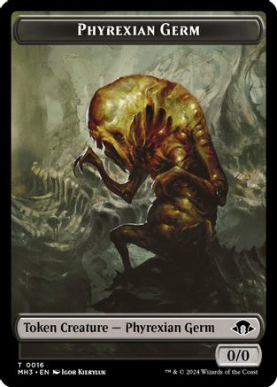 Phyrexian Germ // Phyrexian Wurm (0018) Double-Sided Token (MH3-16 // 18) - Modern Horizons 3 Foil