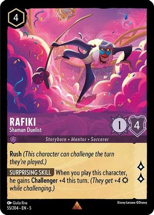 Rafiki - Shaman Duelist (55/204) - Shimmering Skies Cold Foil