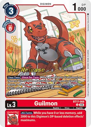 Guilmon (BT17-008) - Secret Crisis Pre-Release Cards Foil