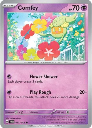 Comfey 063/142  - Reverse Holofoil SV07 Stellar Crown - Common