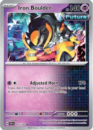Iron Boulder 071/142  - Reverse Holofoil SV07 Stellar Crown - Rare