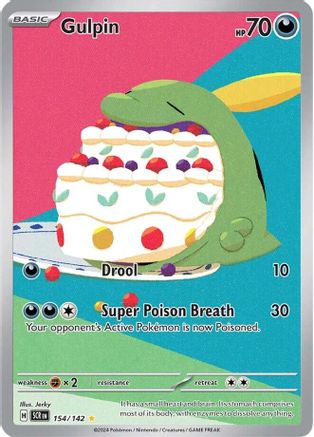 Gulpin 154/142  - Holofoil SV07 Stellar Crown - Illustration Rare