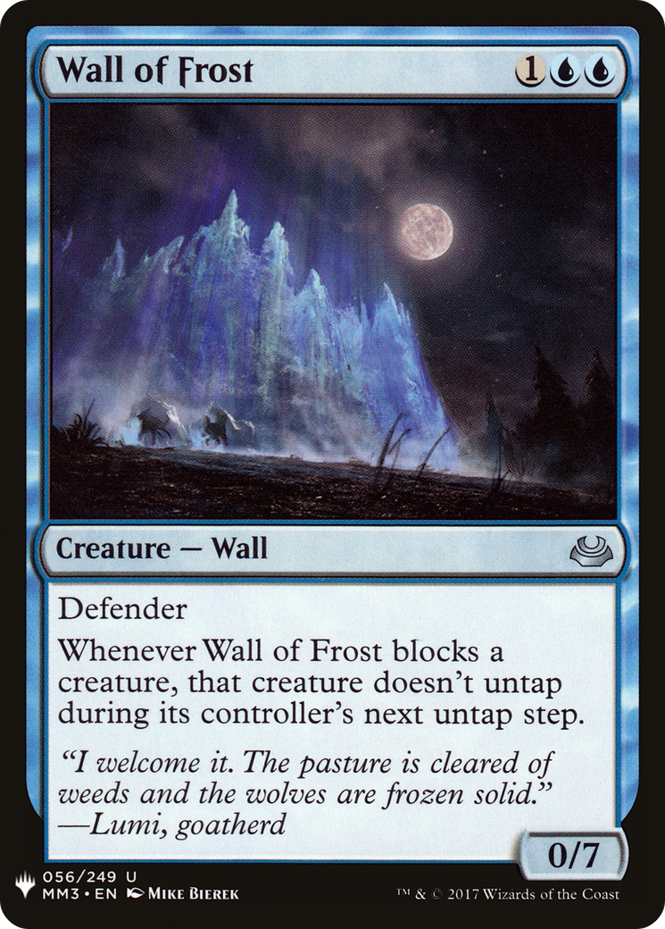 Wall of Frost (LIST-056) - The List