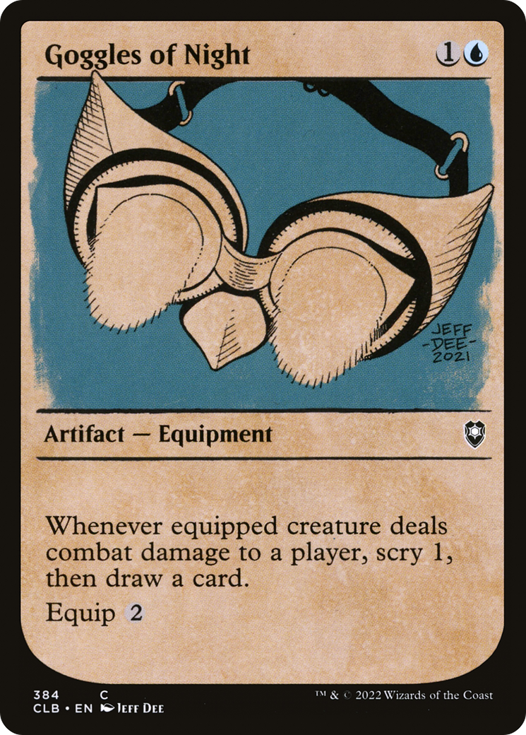 Goggles of Night (Showcase) (CLB-384) - Commander Legends: Battle for Baldur's Gate: (Showcase) Foil