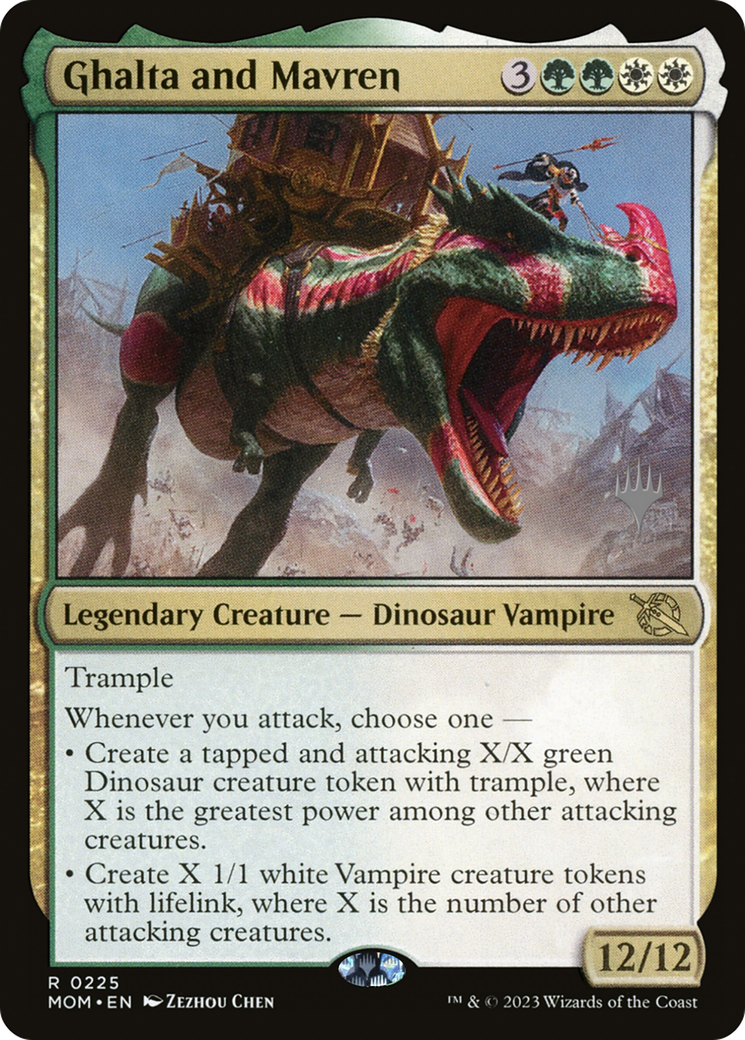 Ghalta and Mavren (PPMOM-225) - March of the Machine Promos Foil