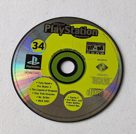 Playstation Magazine Demo Disc 34 July 2000 (Disc Only)