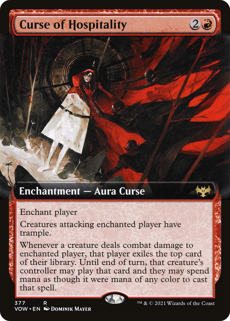 Curse of Hospitality (VOW-377) - Innistrad: Crimson Vow: (Extended Art)